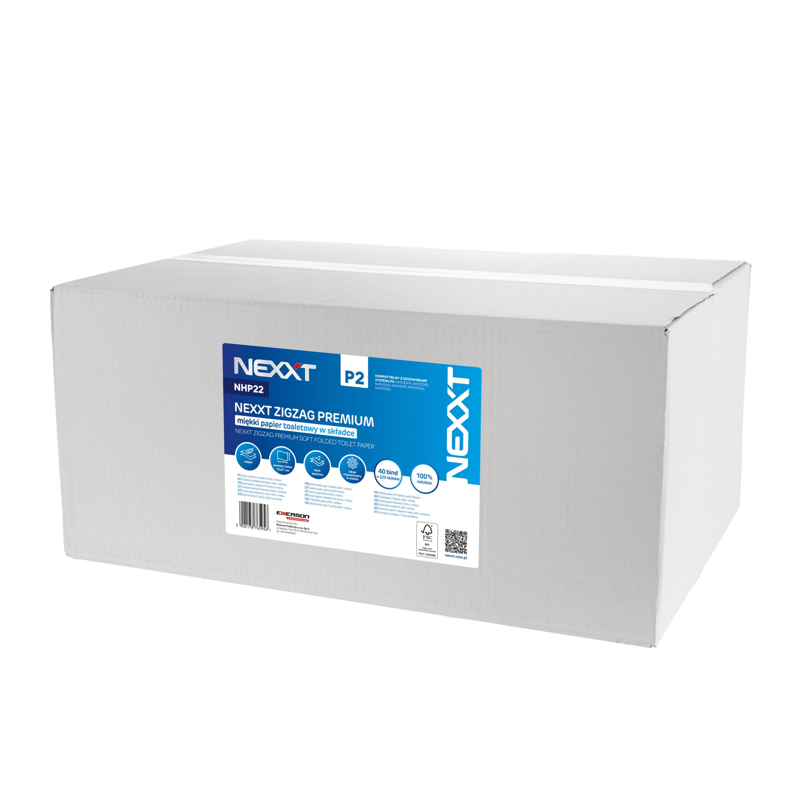 NHP22 - Nexxt Zigzag Premium miękki papier toaletowy w składce